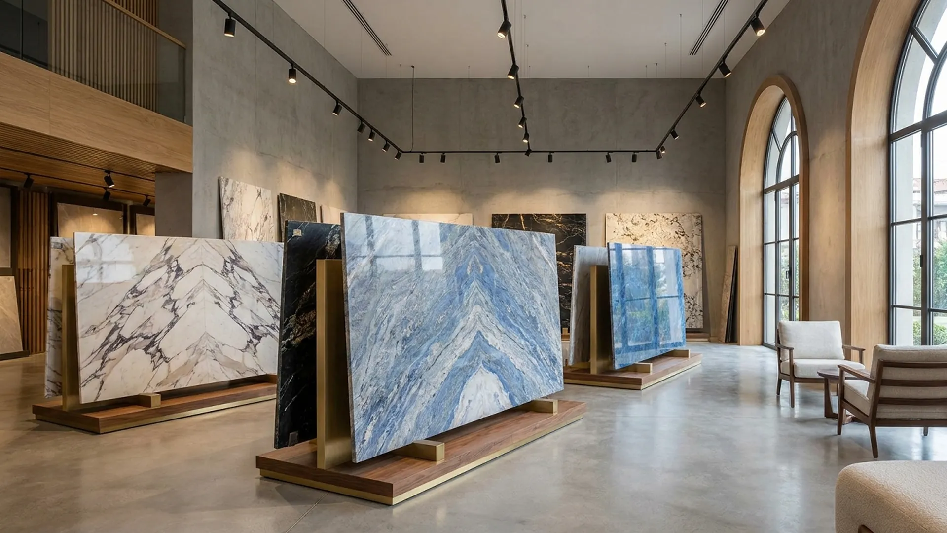 Giza Seramik showroom — mermer ve granit plakalar